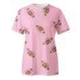 thumbnail image 4 of TSADFHJI Hauts pour Femmes Chic Aguichant Imprimé Cool Décontracté Manches Courtes Col Rond T-Shirt Blouse S, 4 of 5