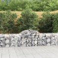 thumbnail image 1 of vidaXL Arched Gabion Baskets 25 pcs 200x50x60/80 cm Galvanised Iron, 1 of 4