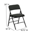 thumbnail image 6 of Flash Furniture HERCULES Series Curved Triple Braced & Double Hinged Black Patterned Fabric Metal Folding Chair, 6 of 12