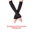 thumbnail image 4 of Bewildely 1 par de guantes sin dedos para niña, guantes de punto cómodos de estilo Simple, cubiertas de brazo para niñas, cubierta de mano para al Suministros térmicos Café negro Bewildely HA059148-12, 4 of 6