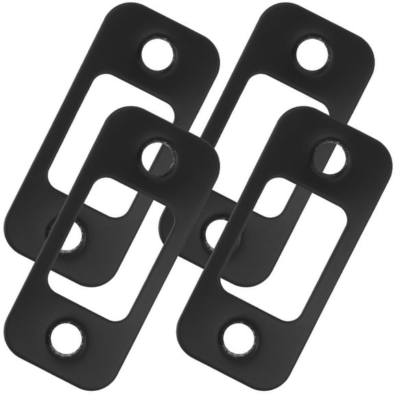 4 Pcs Stainless Steel Repair Kit Door Striker Plates Gate Lock Pin Black