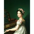 thumbnail image 2 of Zacarías González Velázquez 12x14 Black Ornate Wood Framed Double Matted Museum Art Print Titled: Manuela Gonzalez Velazquez, Playing the Piano (ca. 1820), 2 of 5
