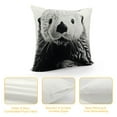 thumbnail image 4 of Shangniulu Cute Otter Throw Pillow Covers Super Soft Decorative Pillow Covers Animal Cushion Cover for Home Sofa Bedroom Decor 18X18 Inch (Black Otter), 4 of 5