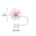 thumbnail image 3 of Silicone Straw Cover for 0.4 Inch Diameter Straws, Splash-Proof Reusable Water Bottle Topper with Cute Flower Design, 3 of 9