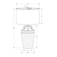 thumbnail image 3 of Lighting - 28"h - Table Lamp - Beige Ceramic - Beige Shade - Transitional, 3 of 3