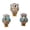 Blue, variant on Resins Owl Sculptures Set of 3 Unique Hear No See No Speak No Animal Figurines Ornaments for Home and Office Desk Decors