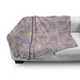 thumbnail image 3 of Tea Party Soft Flannel Fleece Throw Blanket, Polka Dots Background with Teapots Teacups Retro Cartoon Style, Cozy Plush for Indoor and Outdoor Use, 60" x 80", Pale Green Turquoise, by Ambesonne, 3 of 6