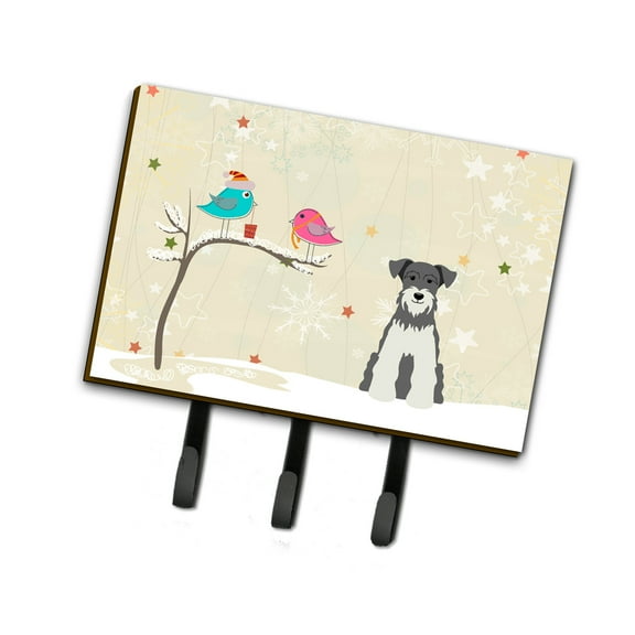 Christmas Presents between Friends Schnauzer - Salt and Pepper Leash or Key Holder