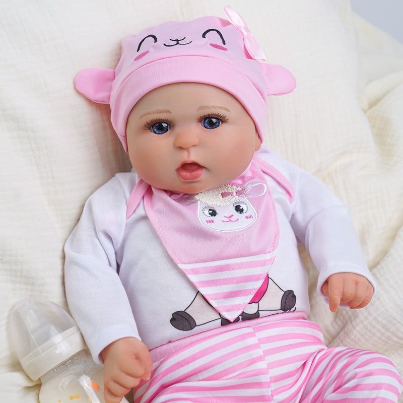 BABESIDE 20 Inch Cutest Reborn Baby Doll Girl with Heartbeat Coos and Breath Real Life Baby Dolls Soft Cloth Body with Gift Box for Kids Age 3+