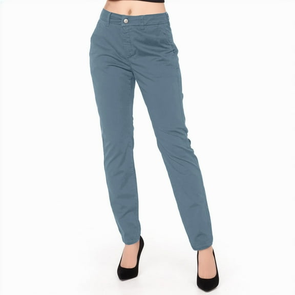 Hauaitttt Womens Elegant Casual Daily Straight Leg Casual Pants Suit Pants Solid Color Zipper Button Trousers All Day Wear Track Pants Wide Leg Pants for Women Work Casual with Pockets Womens Pants