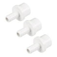 thumbnail image 1 of Unique Bargains 12mm Barb x 25mm Spigot Straight PVC Pipe Fitting Adapter White 3 Count, 1 of 5