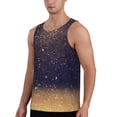 thumbnail image 2 of Lsque Gold Black Glitter Pattern Mens Tank Tops Muscle Athletic Quick Dry Sleeveless Workout Fitness T Shirts Beach Tank Top, Loose-fit Sleeveless Shirt for Men-XX-Large, 2 of 7