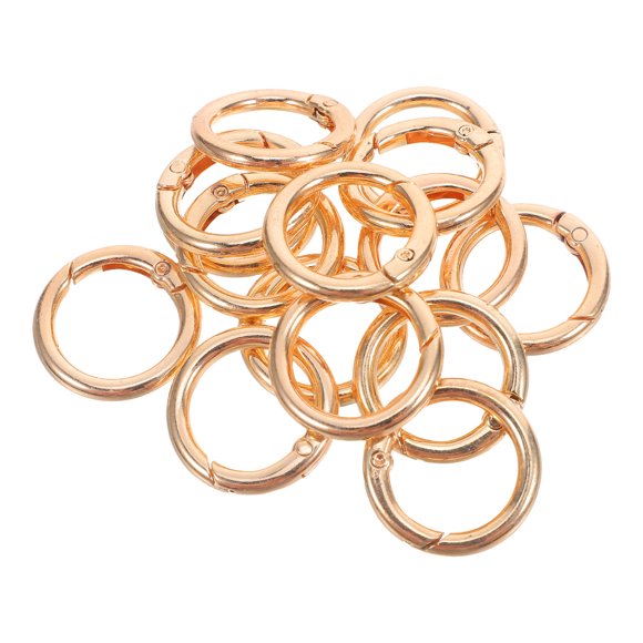 Moluckfu 15Ud Clip Para Llavero Redondo De Aleación De Zinc Dorado Antióxido Para Uso En Joyas Y Bolsos