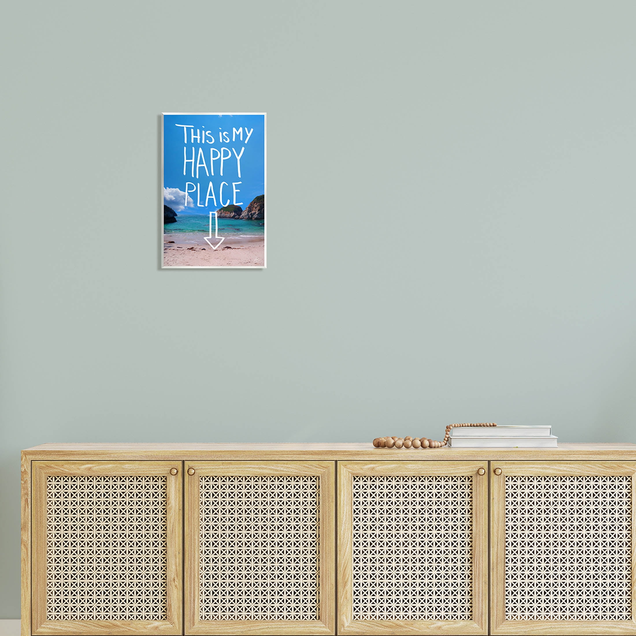 Stupell Industries My Happy Place Summer Beach Graphic Art Unframed Art Print Wall Art, Design by K. Kaufman