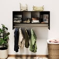 thumbnail image 2 of Clóset compacto organizador de pared flotante multifuncional color negro Moru 120x30x60, 2 of 8