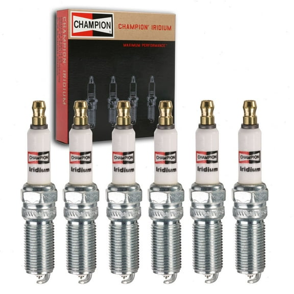 6 pc Champion Iridium Spark Plugs compatible with Chevrolet Traverse 3.6L V6 2020