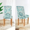 thumbnail image 4 of Floral Pattern Versatile Chair Covers, Stretchy Fabric Dining Room Chair Covers, Armless Dining Seat Covers Set of 4, Dining Chair Covers Washable, 4 of 6