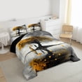 thumbnail image 3 of Manfei Romantic Yellow Tree Boy Girl Full Size Comforter Sets 3-Piece,Happy Valentine's Day Bedding Comforter Set,Sweet Lover Couple Lightweight Bedding Sets,Super Cozy Room Decor,Reversible, 3 of 8