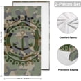 thumbnail image 2 of Anchor Camouflage Emblem Hand Towels 2 PCS, Summer Kitchen Towel Ultra Soft and Highly Absorbent,Decorative Fingertip Face Towel for Bathroom Hotel, 28.3"x14.4", 2 of 5