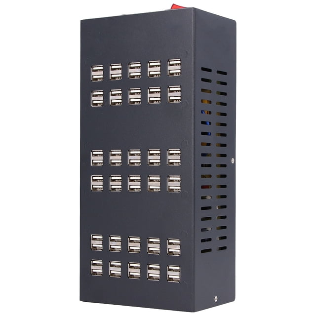 Cargador USB de múltiples puertos, doble fila, carga rápida, toma de corriente, estación de energía de 220 V, 50 Hz de entrada