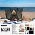 thumbnail image 5 of Xecao Lotus Leaf Starry Sky Guinea Pig for versatile beach bag for women includes zipper pockets and waterproof material, ideal for vacations and adventures., 5 of 7