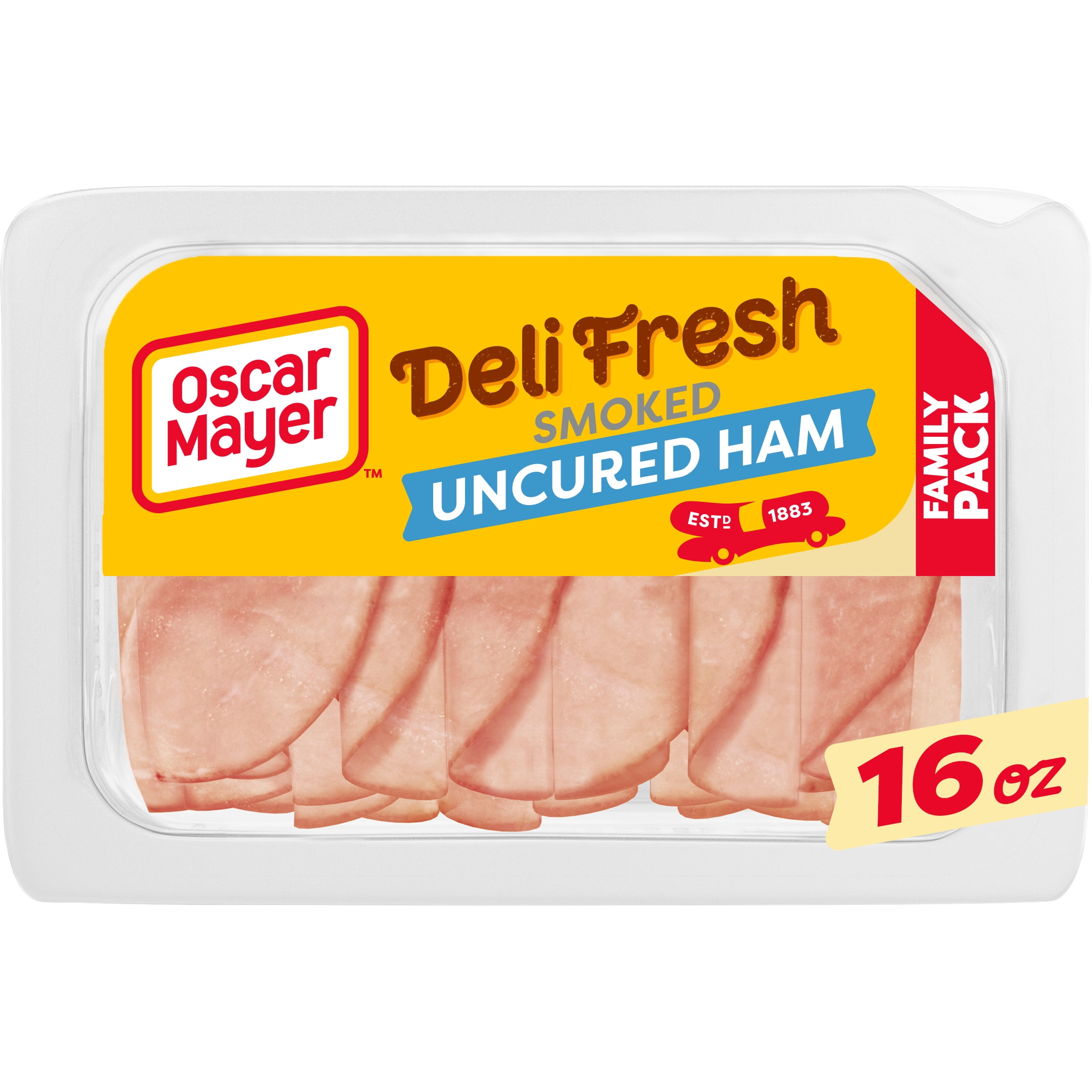 Oscar Mayer Deli Fresh Smoked Uncured Sliced Ham Deli Lunch Meat Family 