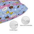 thumbnail image 3 of Fotbe Bees And Daisies Striped Funda de Almohada Decorativa Estilo Occidental, Lujo en Algodón, Fundas para Almohadas King, Cojín Estampado para Decoración del Hogar-16"x24", 3 of 6