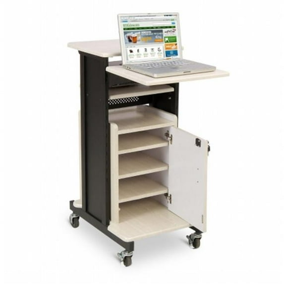 Oklahoma Sound PRC250 Premium Plus Presentation Cart with Storage Cabinet