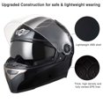 thumbnail image 6 of AHR RUN-F1 DOT Motorcycle Full Face Helmet Dual Visors Sun Shield Lightweight ABS Street Bike Snowmobile Touring, 6 of 11