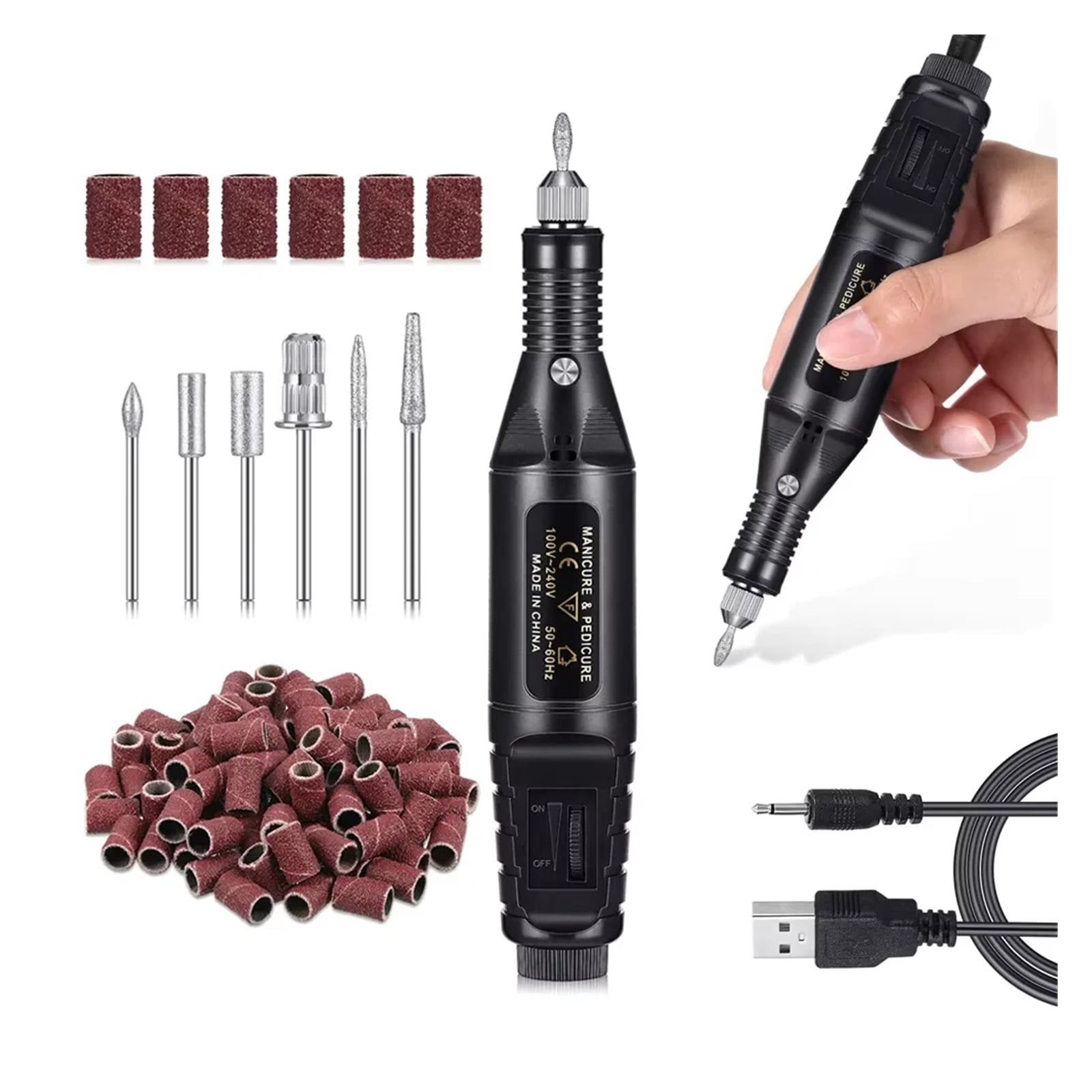 Simplified Electric Nail Sander Pedicure Manicure Tools Professional Nail Drill Machine Low Noise Cutters Nail File Kit