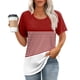 thumbnail image 4 of Camisetas de Manga Corta para Mujeres Moda Impresa Cuello Redondo Camiseta, Lentejuelas Detalle para Primavera Verano Casual Y Fiesta, 4 of 9