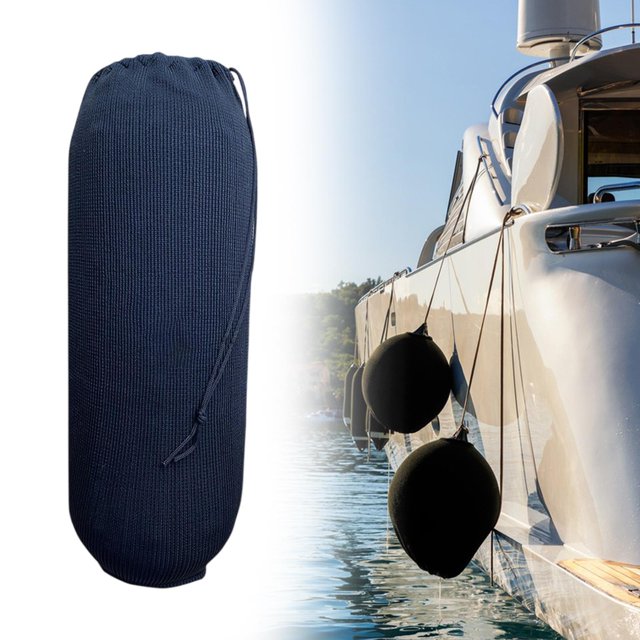 Cubierta de guardabarros del barco calcetines marinos de guardabarros pesados manga de bola táctil con protección protectora con cordón para marine 68cmx21cm