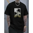 thumbnail image 1 of NEW YORK Letter Print Men's New Round Crew Neck Short Sleeve Tee, Fashion T-Shirt, Comfy Breathable Casual Sports Top For Spring Summer Holiday Leisure Vacation Tee For Adult, Men, Women, Teen, Teena, 1 of 6
