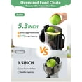 thumbnail image 5 of Aeitto Max5 Cold Press Juicer, 250W Juicer Machine with 5.3" Lagrge Feed Chute, 1.7L High Juice Yiled for Fruits and Vegetables, Coal, 5 of 11