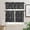 Black, variant on Kitchen Curtains Set, Black Botanical Kitchen Curtains and Valances Set, Pastoral Spring Floral Classic Black Rod Pocket Tier Curtains 36 Inch Length for Cafe/Bedroom Windows