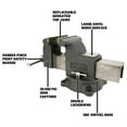 thumbnail image 2 of Wilton WS8 8in Jaw 4in Throat Steel Swivel Base Work Shop Bench Vise, Gray, 2 of 10