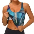 thumbnail image 3 of Hirioo Fantasy Mushrooms for Women's Sports Vest with Full-Print Design, Stretchy Fabric and Removable Pads-Medium, 3 of 8