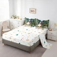 thumbnail image 5 of jejeloiu Cartoon Santa Claus Bedding Comforter Set 7-Piece,Merry Christmas King Bedding Sets,Xmas Tree Gifts Bed Sheets For Boys Kids,Ultra Soft Home Decor Reversible, 5 of 8