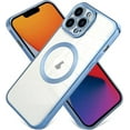 thumbnail image 3 of Phone Case for Apple iPhone 17 AIR Clear Hybrid Case with Plating Chrome Frame, Camera Protection, MagSafe Compatible Cover Fit for Apple iPhone 17 Air (6.6") (Blue), 3 of 6
