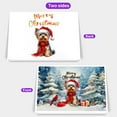 thumbnail image 2 of Merry Christmas Yorkshire Terrier Enjoys Woofmas Winter Xmas Holiday 7x5in Folded Greeting Card Yorkie Dog Lover Gifts Single Note Card with Envelope - 02022, 2 of 5