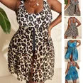 thumbnail image 2 of Maillot de Bain une Pièce Grande Taille Floral & Tropical pour Femmes Jupe 4TG Col Rond Rehausseur Grande Taille Robe de Bain Grande Taille, 2 of 6