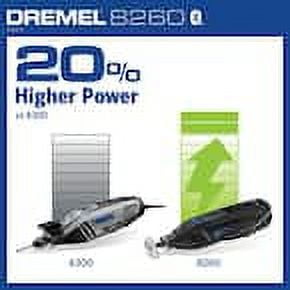 Dremel 8260 12VLi-Ion Variable Speed Cordless Smart Rotary Tool with Brushless Motor, 5 accessories, 3Ah Battery, Charger, Tool Bag
