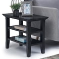 thumbnail image 2 of Trent Home Wood 14" Rectangle Transitional Narrow Side Table in Black, 2 of 9