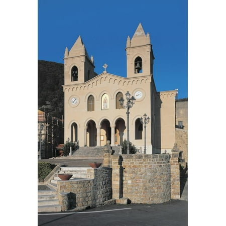 Facade of a Church, Santuario Di Gibilmanna, Cefalu, Sicily, Italy Print Wall