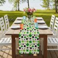 thumbnail image 4 of Table Runners 72 Inches Long Dress Scarves, St Patricks Day Farmhouse Kitchen Table Runner, Coffee Tablerunners, Farmhouse Country Green Black Shamrock 14x72 Inch, 4 of 9