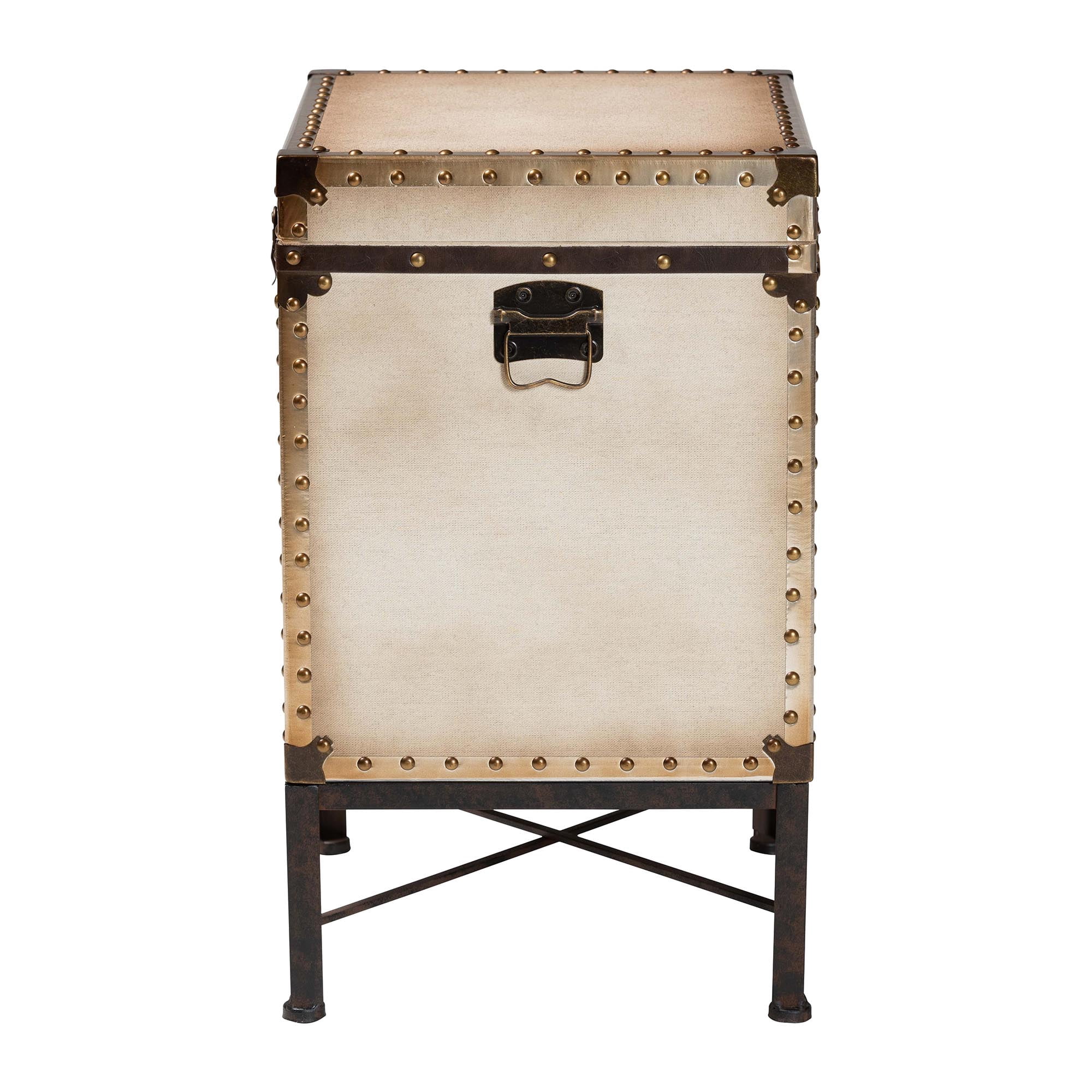 Baxton Studio Laura Vintage Trunk, Bronze