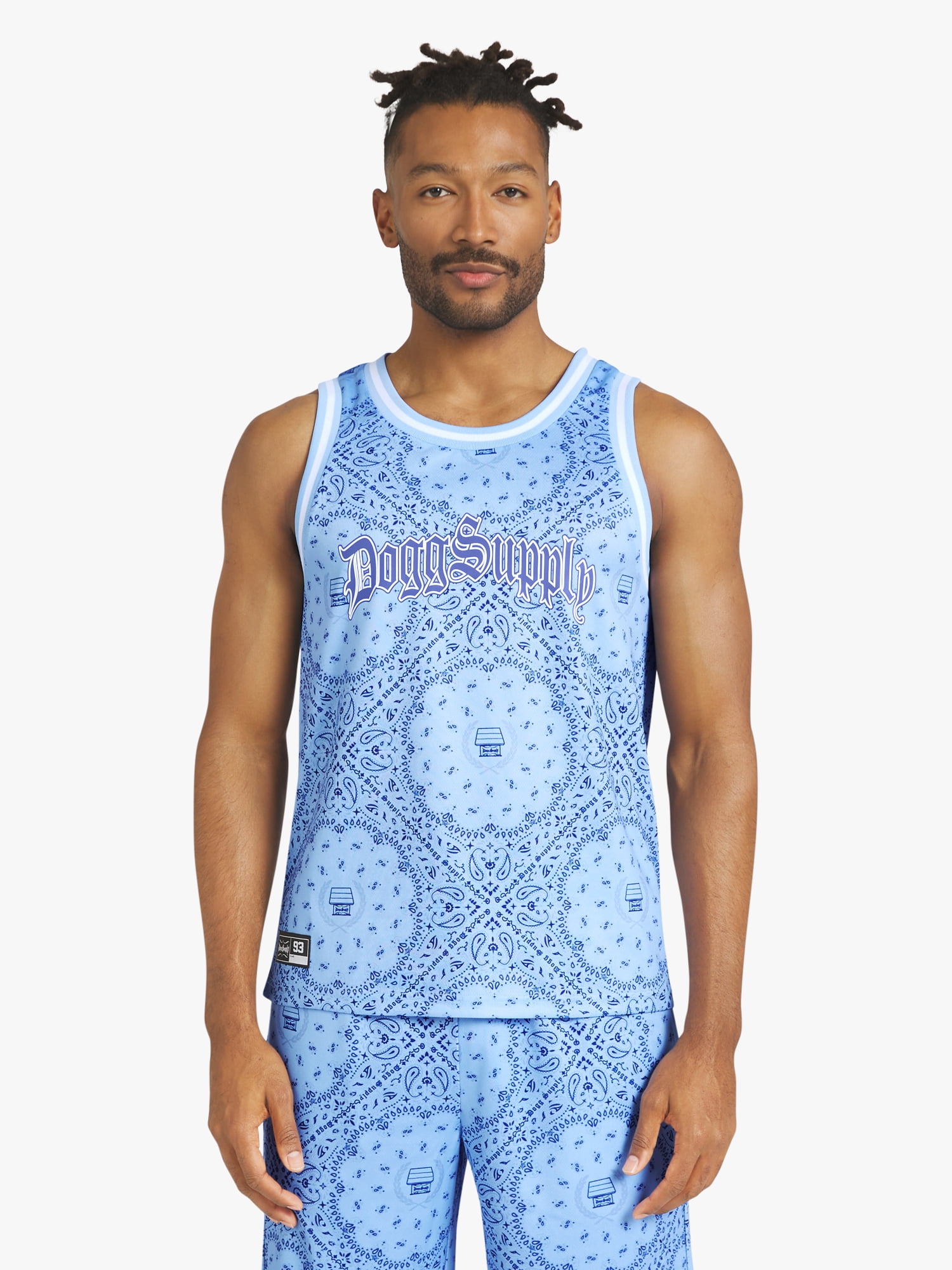Dogg Supply by Snoop Dogg Big Men's Bandana Print Mesh Tank, Sizes 4XL - 5XL