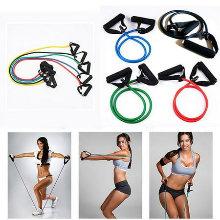 EQCOTWEA 1pc Exercise Latex Resistance Band Fitness Stretching Training 3.9ft