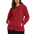 thumbnail image 2 of Admvng Womens Rain Jacket Plus Size Lightweight Waterproof Zipper Hooded Jacket Raincoat Jacket with Pockets S-5XL, 2 of 7
