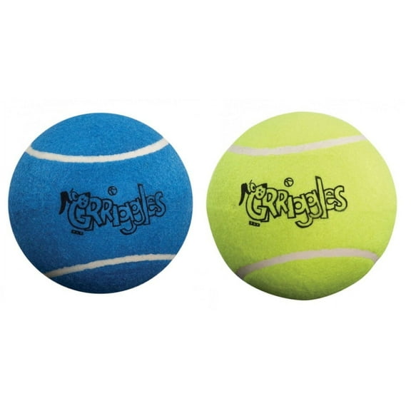 xLarge Dog Tennis Balls 5 Inch Durable Chew Classic Felt Toy Colorful Assortment (2 Balls)